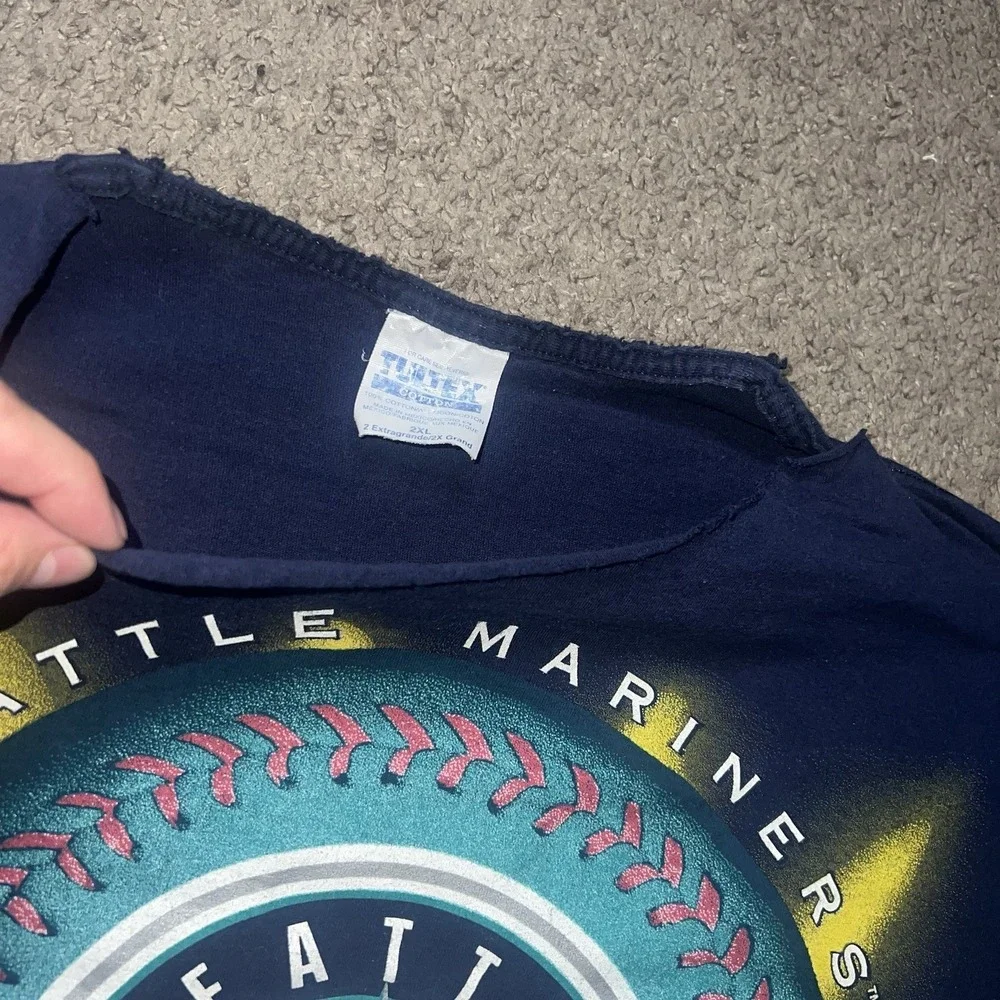 Vintage 1997 Seattle Mariners Western Division Champions T-Shirt Men's 2XL - Picture 7 of 8